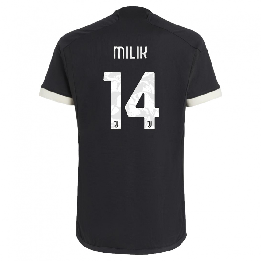 Homme Maillot Arkadiusz Milik #14 Noir Troisieme 2023/24 T-Shirt Suisse