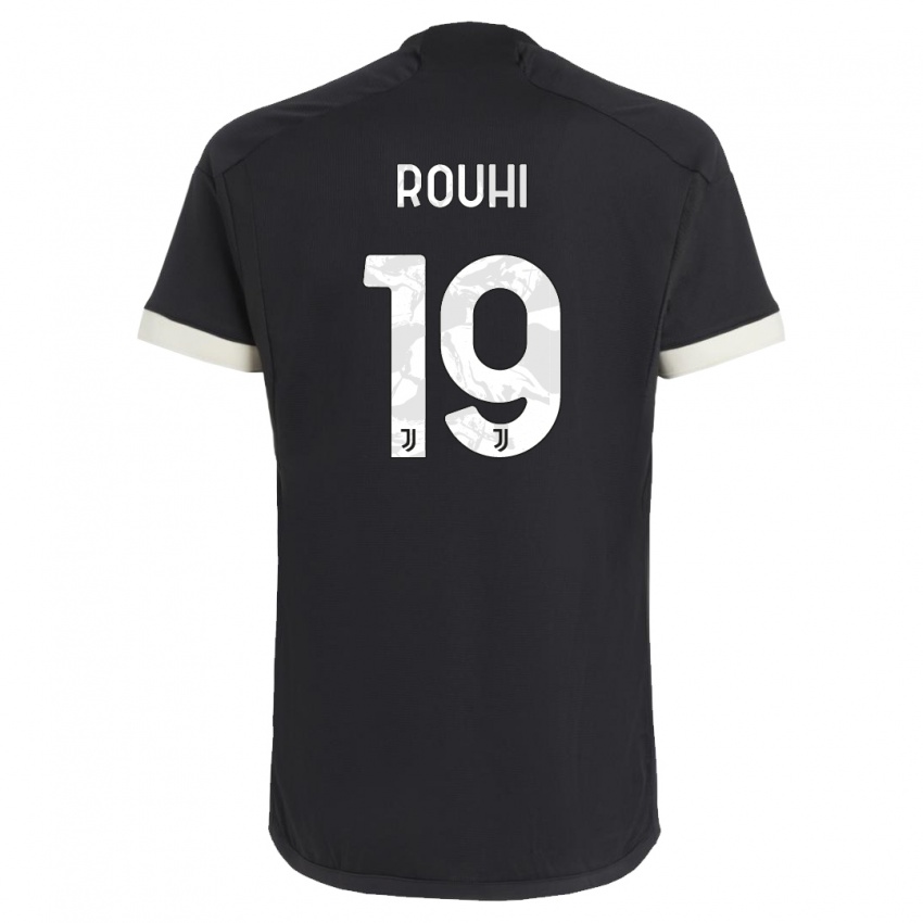 Herren Jonas Rouhi #19 Schwarz Ausweichtrikot Trikot 2023/24 T-Shirt Schweiz
