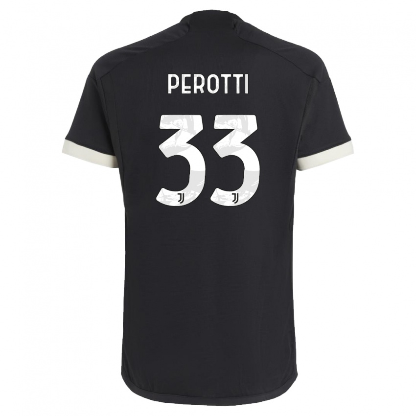 Herren Clemente Perotti #33 Schwarz Ausweichtrikot Trikot 2023/24 T-Shirt Schweiz