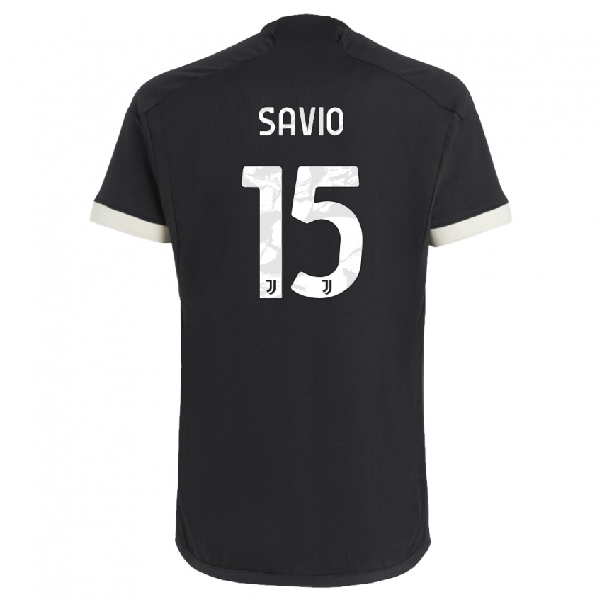 Herren Federico Savio #15 Schwarz Ausweichtrikot Trikot 2023/24 T-Shirt Schweiz