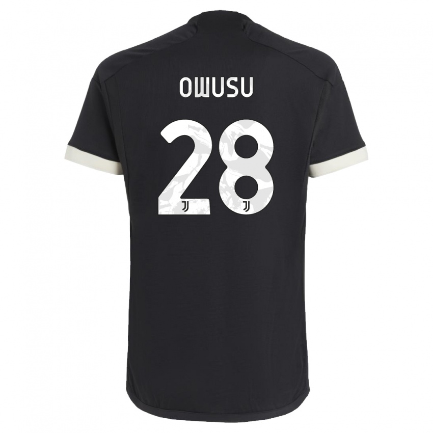 Herren Augusto Owusu #28 Schwarz Ausweichtrikot Trikot 2023/24 T-Shirt Schweiz