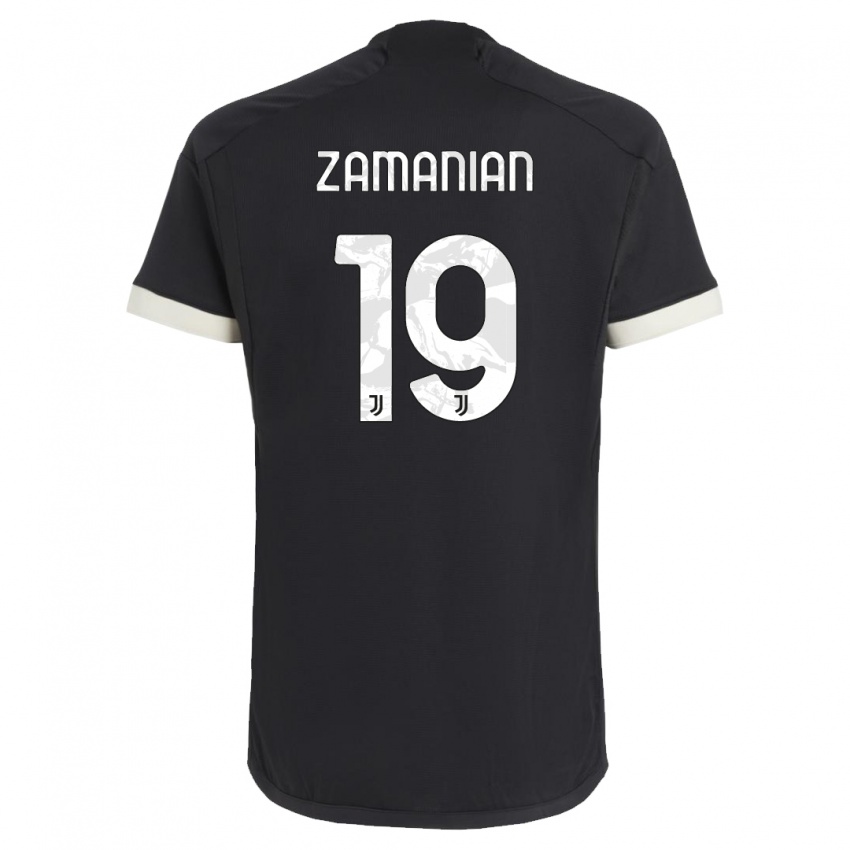 Homme Maillot Annahita Zamanian #19 Noir Troisieme 2023/24 T-Shirt Suisse