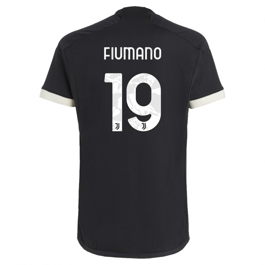 Homme Maillot Filippo Fiumano #19 Noir Troisieme 2023/24 T-Shirt Suisse