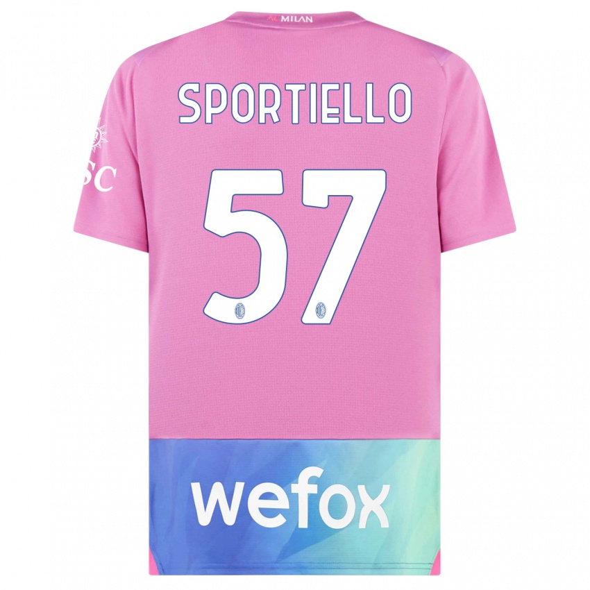 Herren Marco Sportiello #57 Pink Lila Ausweichtrikot Trikot 2023/24 T-Shirt Schweiz