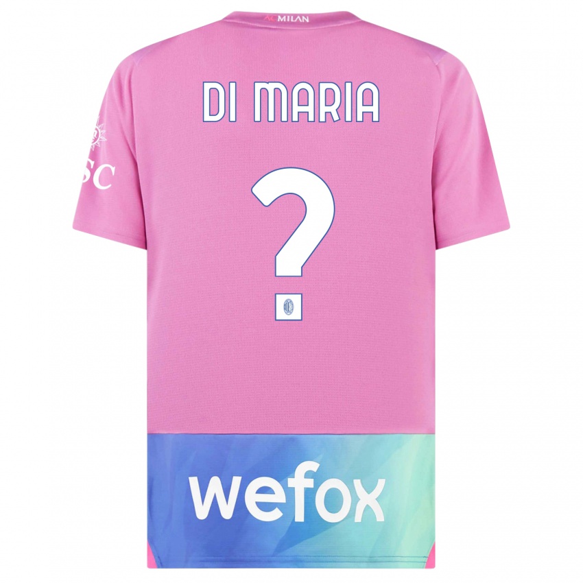 Homme Maillot Alessandro Di Maria #0 Rose-Mauve Troisieme 2023/24 T-Shirt Suisse