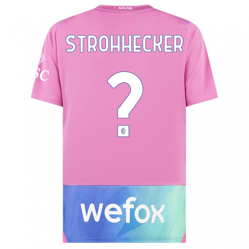 Homme Maillot Riccardo Strohhecker #0 Rose-Mauve Troisieme 2023/24 T-Shirt Suisse