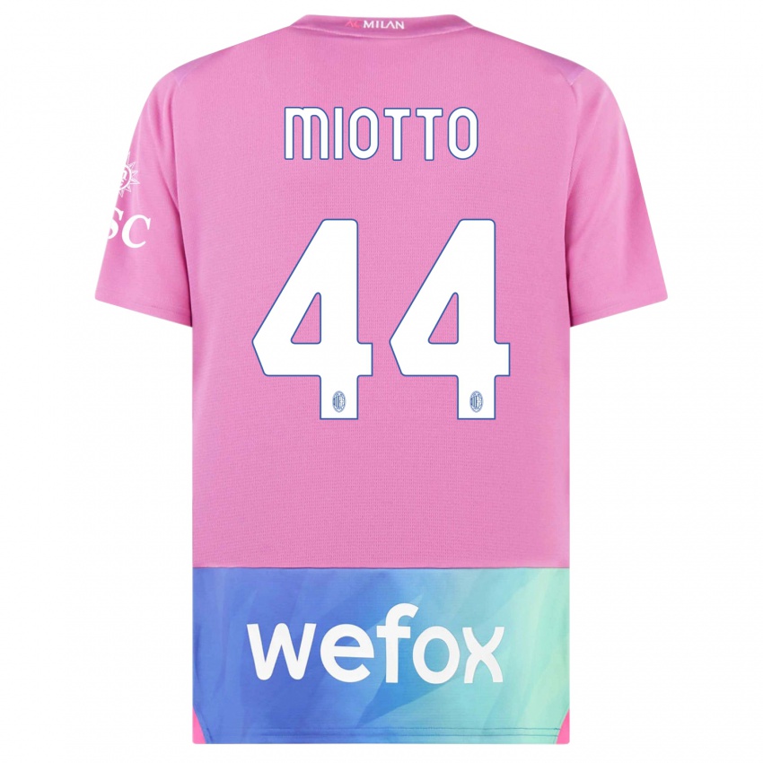 Herren Giorgia Miotto #44 Pink Lila Ausweichtrikot Trikot 2023/24 T-Shirt Schweiz