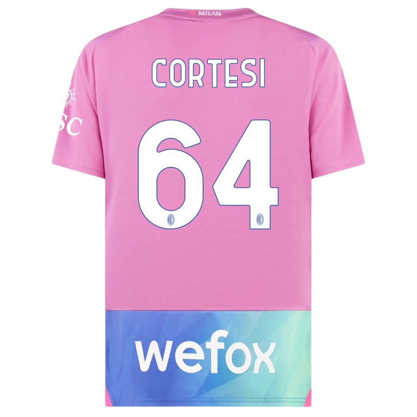 Herren Selena Cortesi #64 Pink Lila Ausweichtrikot Trikot 2023/24 T-Shirt Schweiz