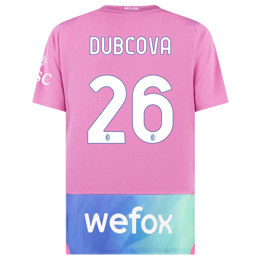 Herren Michaela Dubcova #26 Pink Lila Ausweichtrikot Trikot 2023/24 T-Shirt Schweiz