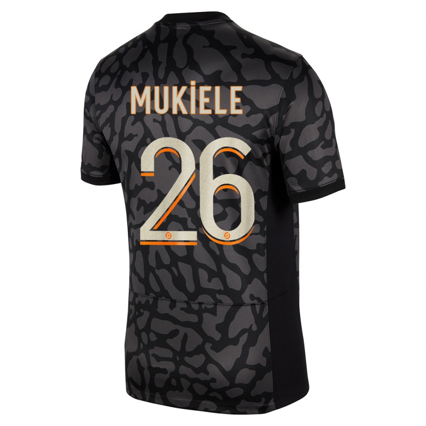 Herren Nordi Mukiele #26 Schwarz Ausweichtrikot Trikot 2023/24 T-Shirt Schweiz