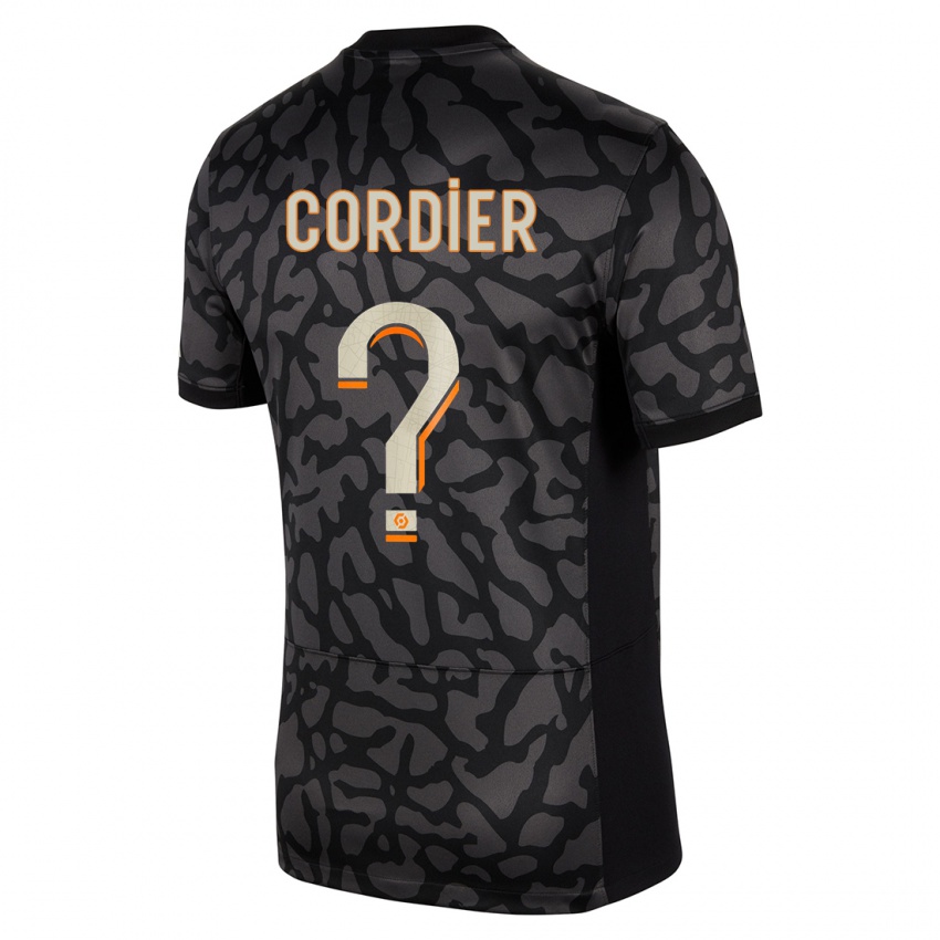 Herren Thomas Cordier #0 Schwarz Ausweichtrikot Trikot 2023/24 T-Shirt Schweiz