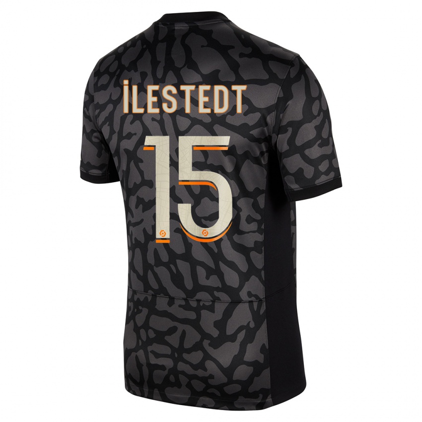 Herren Amanda Ilestedt #15 Schwarz Ausweichtrikot Trikot 2023/24 T-Shirt Schweiz