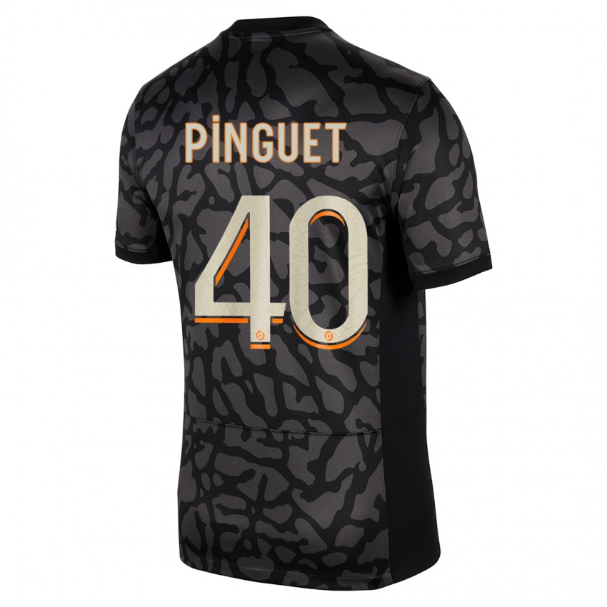 Homme Maillot Alice Pinguet #40 Noir Troisieme 2023/24 T-Shirt Suisse