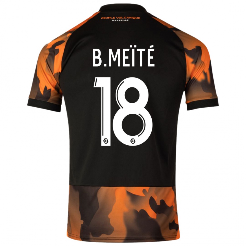 Herren Bamo Meïté #18 Schwarzorange Ausweichtrikot Trikot 2023/24 T-Shirt Schweiz