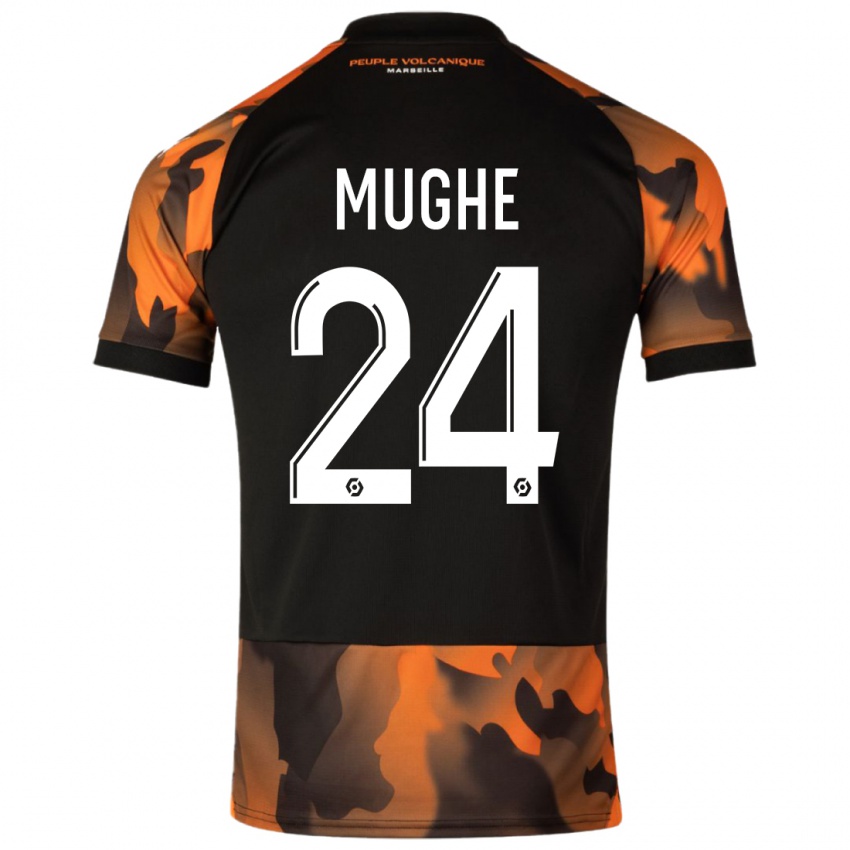 Herren François Mughe #24 Schwarzorange Ausweichtrikot Trikot 2023/24 T-Shirt Schweiz