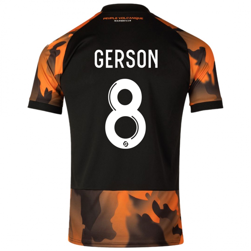 Herren Gerson #8 Schwarzorange Ausweichtrikot Trikot 2023/24 T-Shirt Schweiz