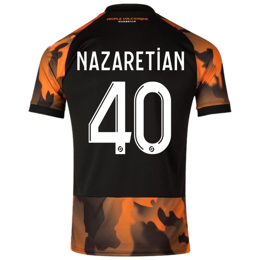 Herren Manuel Nazaretian #40 Schwarzorange Ausweichtrikot Trikot 2023/24 T-Shirt Schweiz