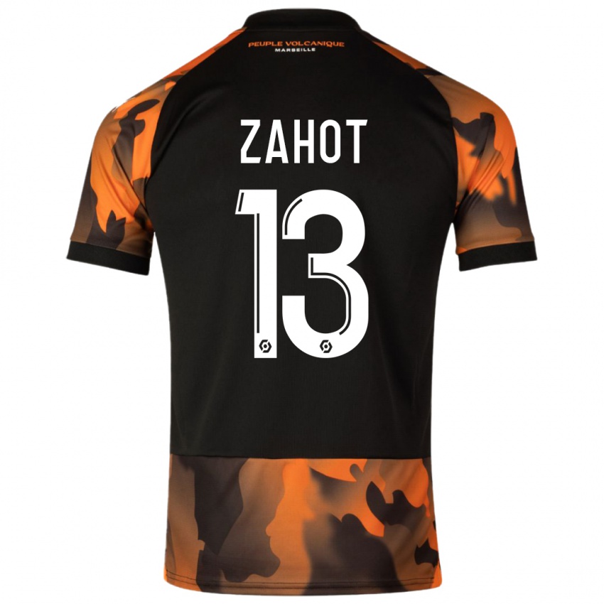Herren Sarah Zahot #13 Schwarzorange Ausweichtrikot Trikot 2023/24 T-Shirt Schweiz