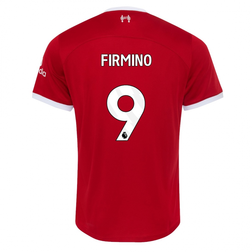 Femme Maillot Roberto Firmino #9 Rouge Tenues Domicile 2023/24 T-Shirt Suisse