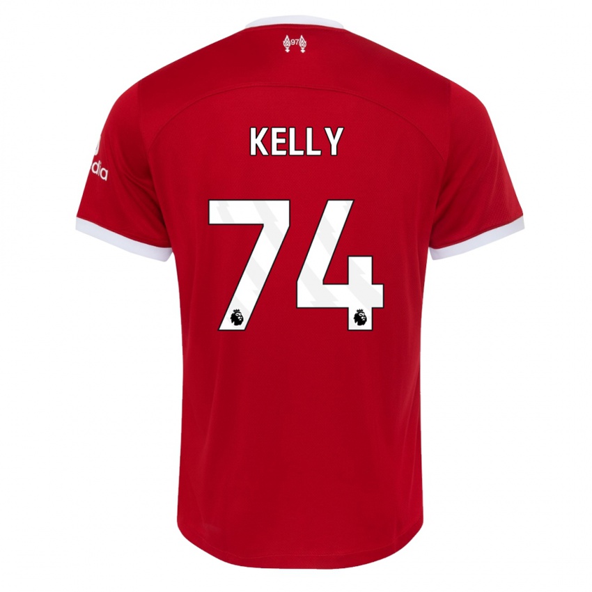 Femme Maillot Oscar Kelly #74 Rouge Tenues Domicile 2023/24 T-Shirt Suisse