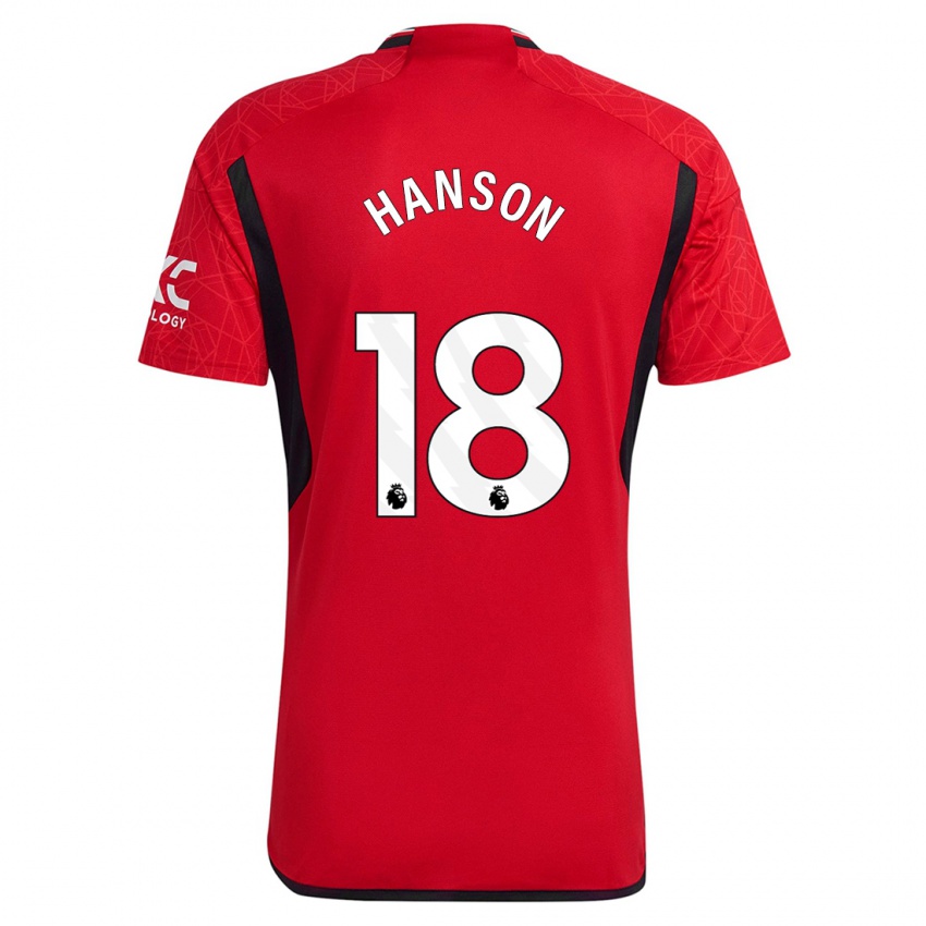Damen Kirsty Hanson #18 Rot Heimtrikot Trikot 2023/24 T-Shirt Schweiz