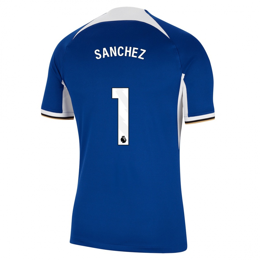 Femme Maillot Robert Sanchez #1 Bleu Tenues Domicile 2023/24 T-Shirt Suisse