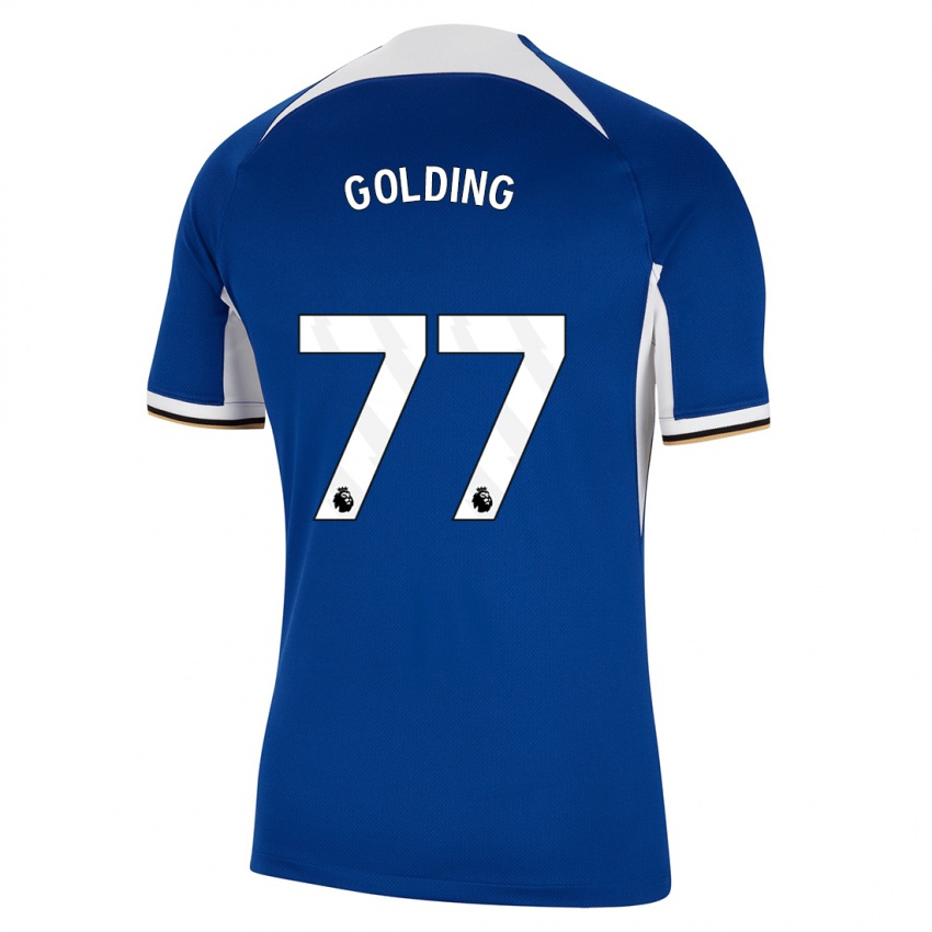 Damen Michael Golding #77 Blau Heimtrikot Trikot 2023/24 T-Shirt Schweiz