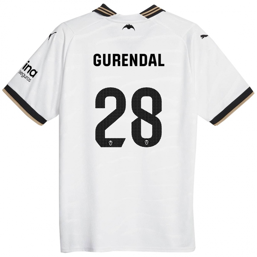 Damen Alexander Gurendal #28 Weiß Heimtrikot Trikot 2023/24 T-Shirt Schweiz