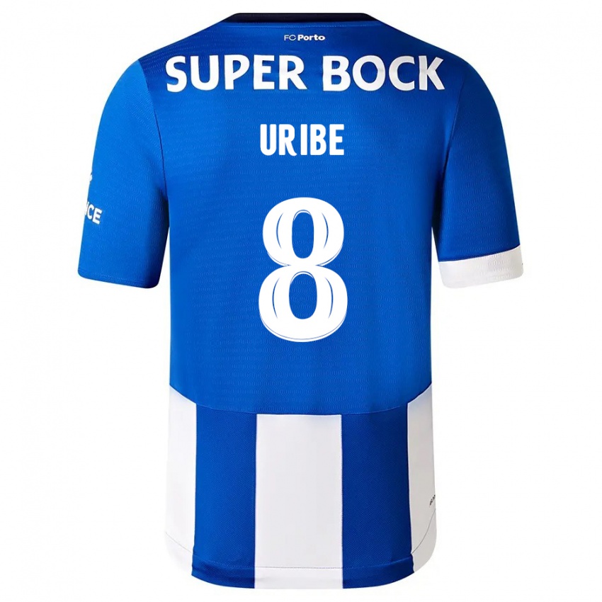Damen Mateus Uribe #8 Blau Weiss Heimtrikot Trikot 2023/24 T-Shirt Schweiz