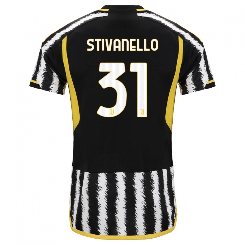Damen Riccardo Stivanello #31 Schwarz-Weiss Heimtrikot Trikot 2023/24 T-Shirt Schweiz
