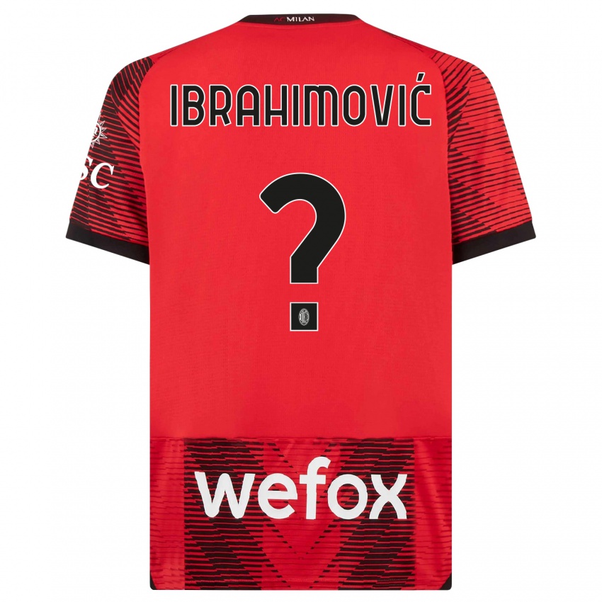 Damen Maximilian Ibrahimović #0 Rot Schwarz Heimtrikot Trikot 2023/24 T-Shirt Schweiz