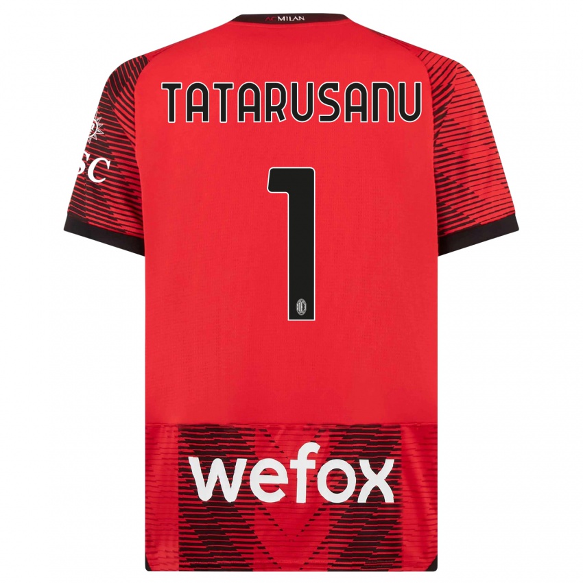 Damen Ciprian Tatarusanu #1 Rot Schwarz Heimtrikot Trikot 2023/24 T-Shirt Schweiz