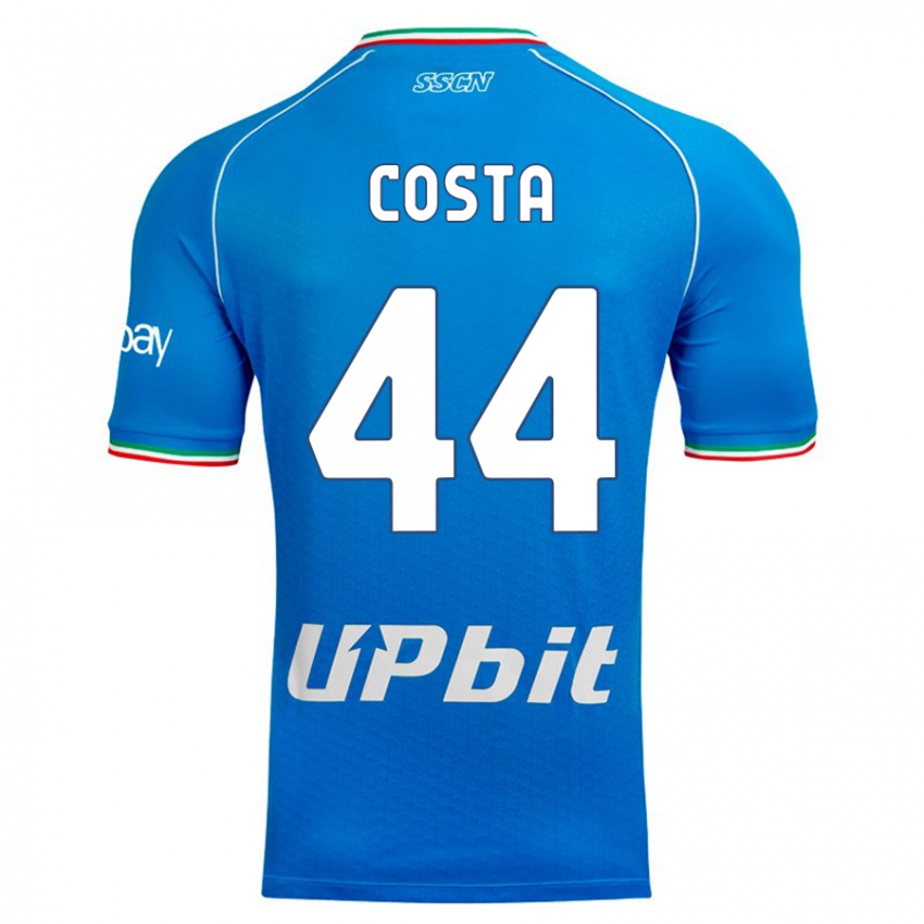 Femme Maillot Filippo Costa #44 Bleu Ciel Tenues Domicile 2023/24 T-Shirt Suisse