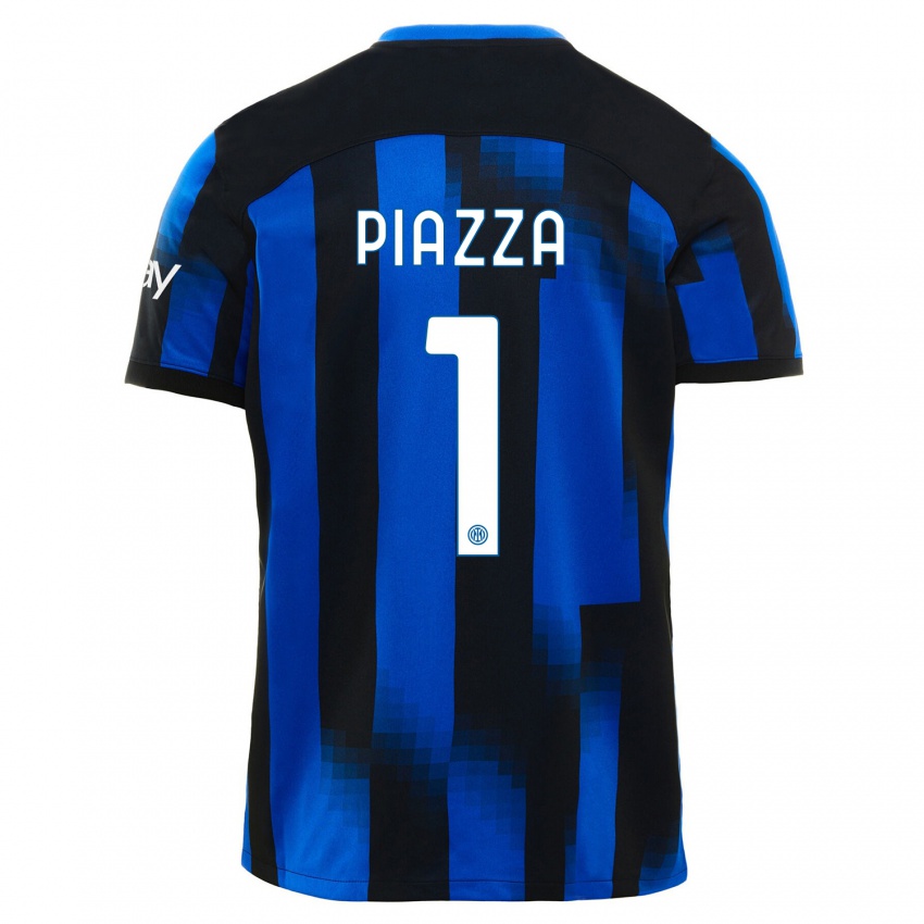 Damen Alessia Piazza #1 Schwarz Blau Heimtrikot Trikot 2023/24 T-Shirt Schweiz