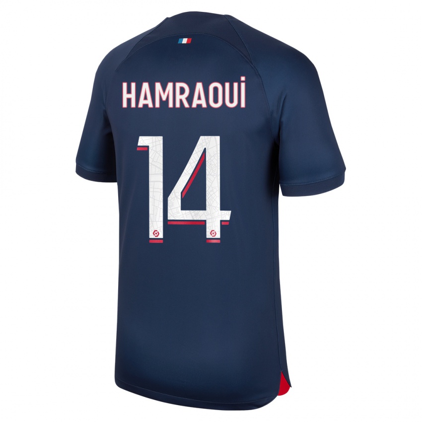 Damen Kheira Hamraoui #14 Blau Rot Heimtrikot Trikot 2023/24 T-Shirt Schweiz