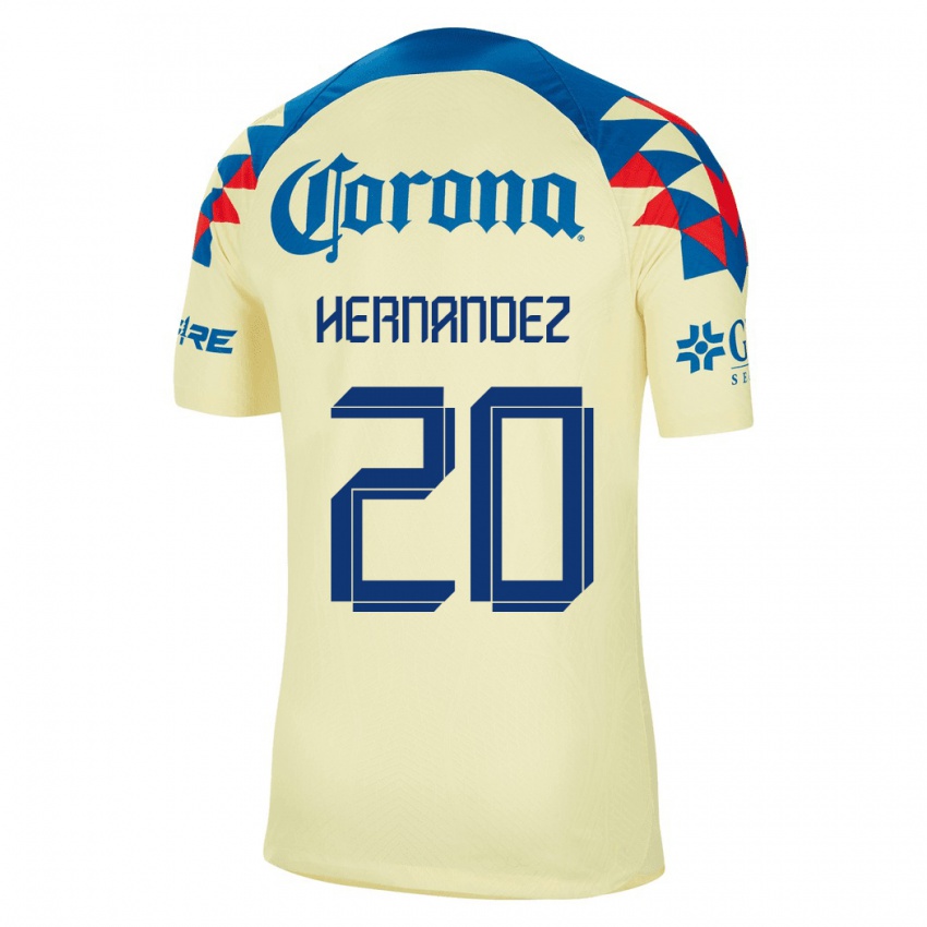 Damen Nicki Hernandez #20 Gelb Heimtrikot Trikot 2023/24 T-Shirt Schweiz