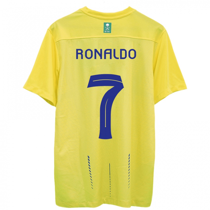 Femme Maillot Cristiano Ronaldo #7 Jaune Tenues Domicile 2023/24 T-Shirt Suisse