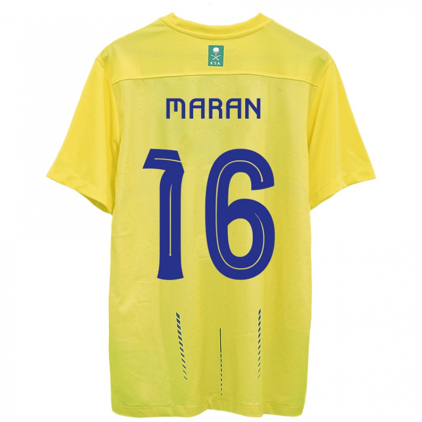 Femme Maillot Mohammed Maran #16 Jaune Tenues Domicile 2023/24 T-Shirt Suisse