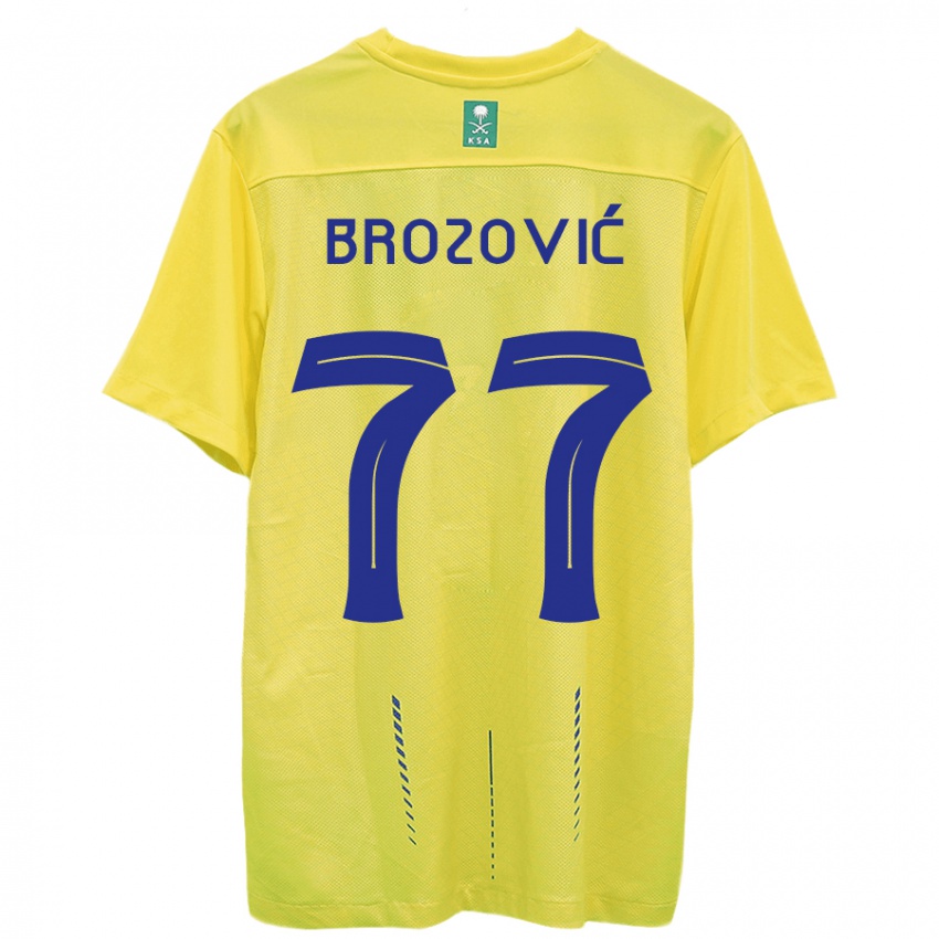 Damen Marcelo Brozovic #77 Gelb Heimtrikot Trikot 2023/24 T-Shirt Schweiz
