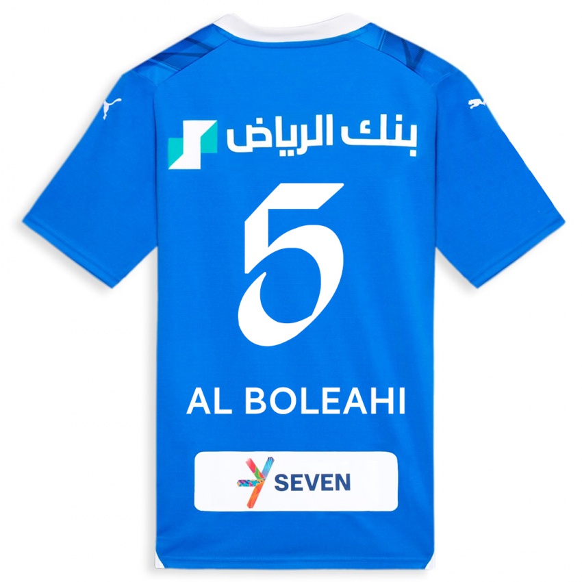 Femme Maillot Ali Al-Boleahi #5 Bleu Tenues Domicile 2023/24 T-Shirt Suisse