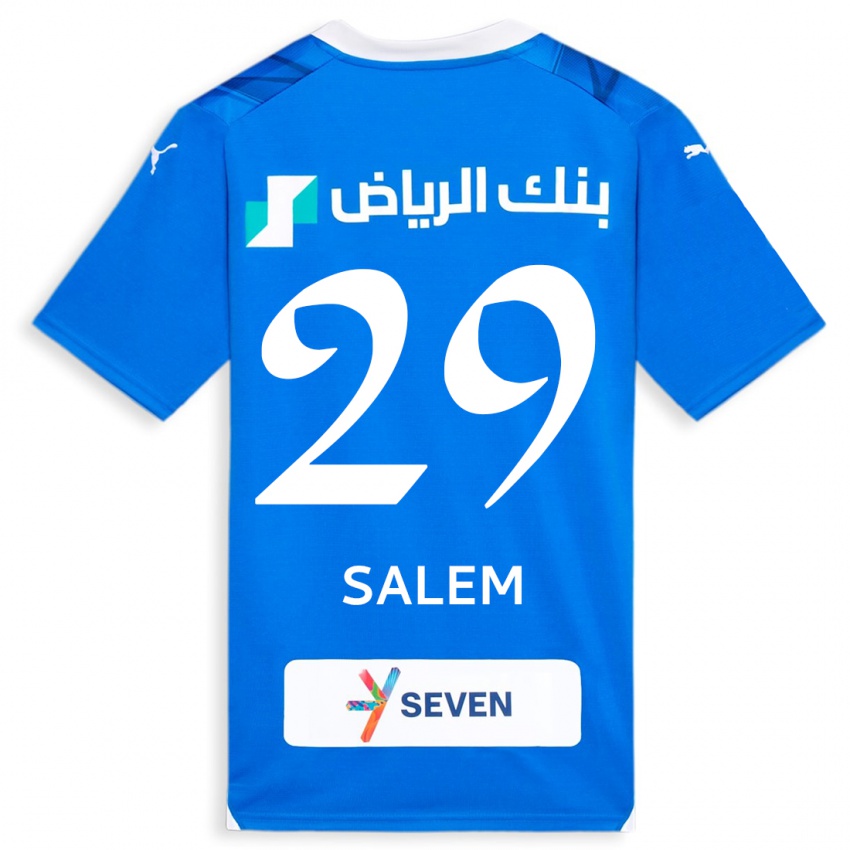Femme Maillot Salem Al-Dawsari #29 Bleu Tenues Domicile 2023/24 T-Shirt Suisse