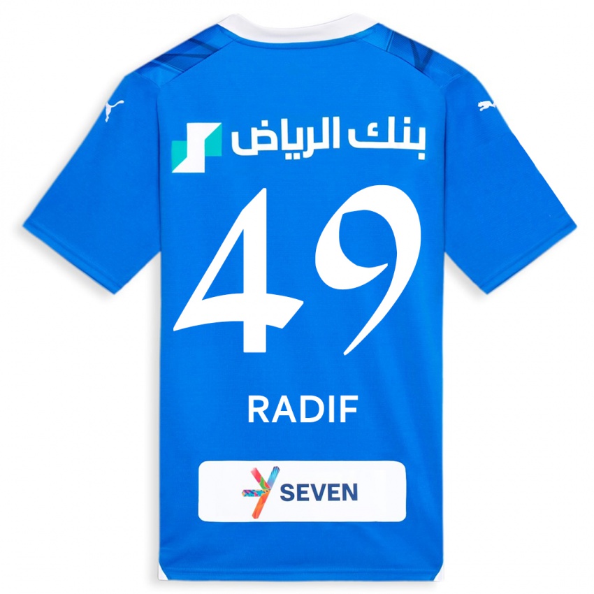 Femme Maillot Abdullah Radif #49 Bleu Tenues Domicile 2023/24 T-Shirt Suisse
