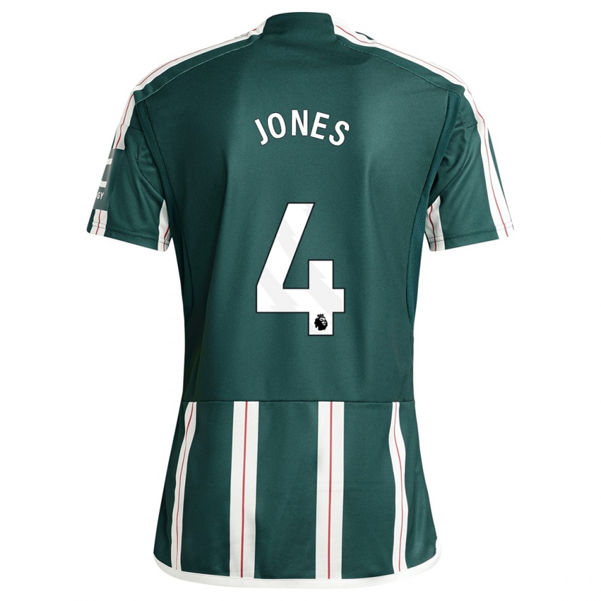 Femme Maillot Phil Jones #4 Vert Foncé Tenues Extérieur 2023/24 T-Shirt Suisse