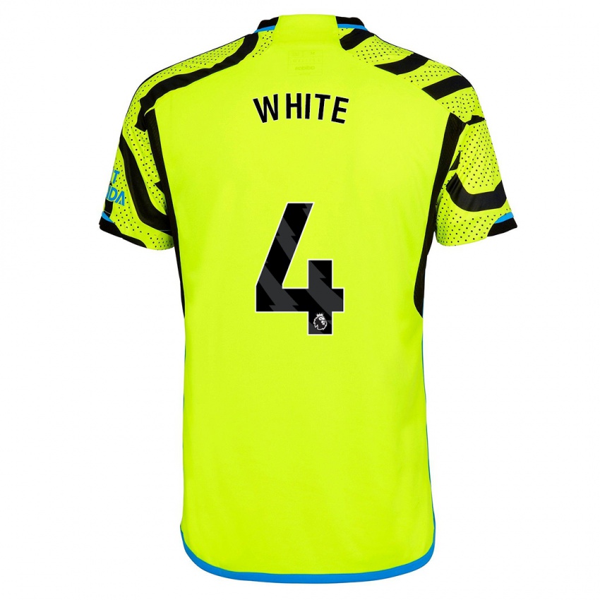 Damen Ben White #4 Gelb Auswärtstrikot Trikot 2023/24 T-Shirt Schweiz
