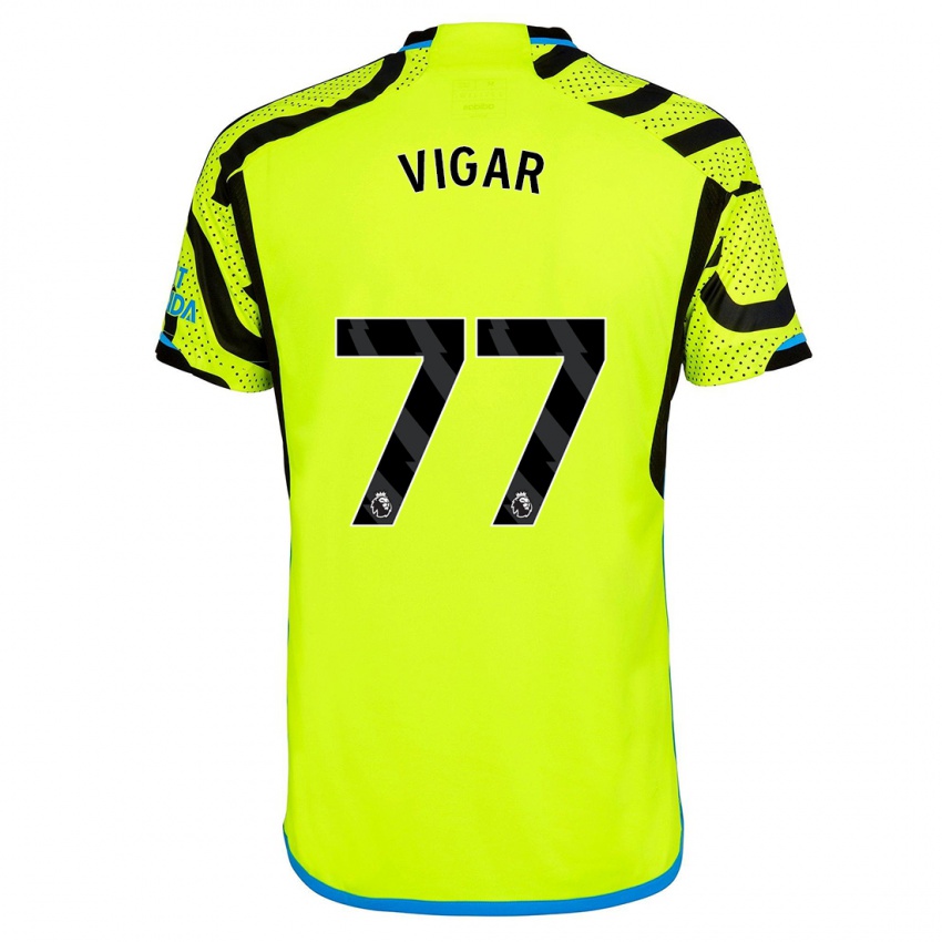 Damen Billy Vigar #77 Gelb Auswärtstrikot Trikot 2023/24 T-Shirt Schweiz