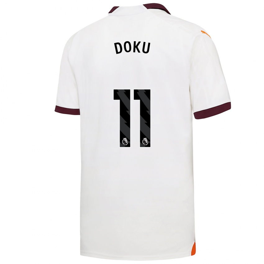 Damen Jeremy Doku #11 Weiß Auswärtstrikot Trikot 2023/24 T-Shirt Schweiz