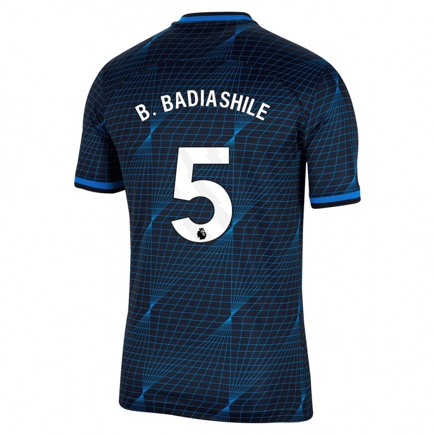 Femme Maillot Benoît Badiashile #5 Bleu Foncé Tenues Extérieur 2023/24 T-Shirt Suisse