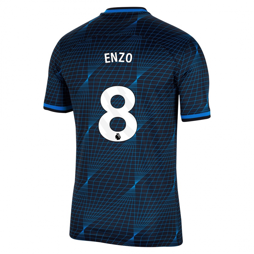Damen Enzo Fernández #8 Dunkelblau Auswärtstrikot Trikot 2023/24 T-Shirt Schweiz