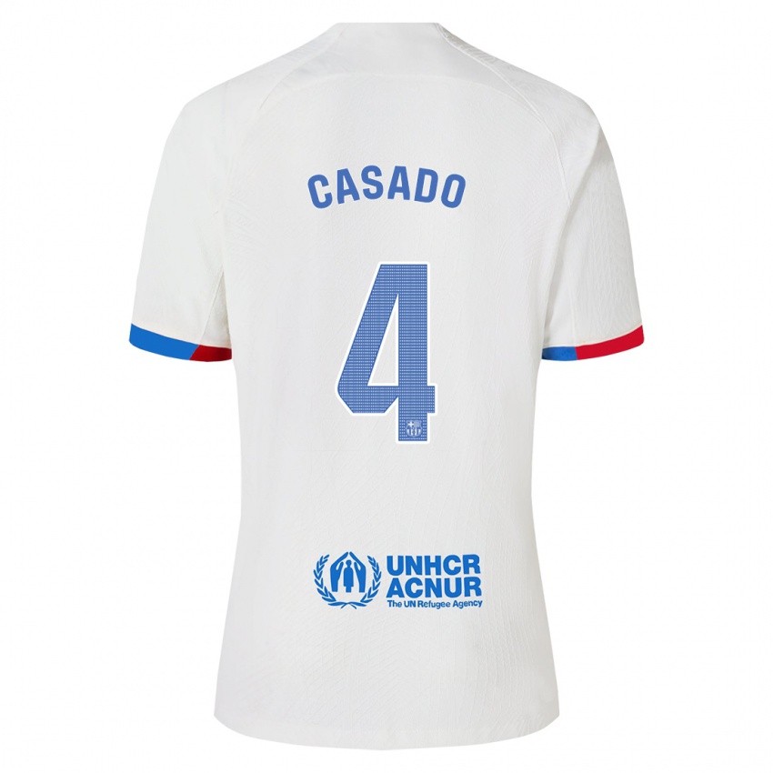 Damen Marc Casado #4 Weiß Auswärtstrikot Trikot 2023/24 T-Shirt Schweiz