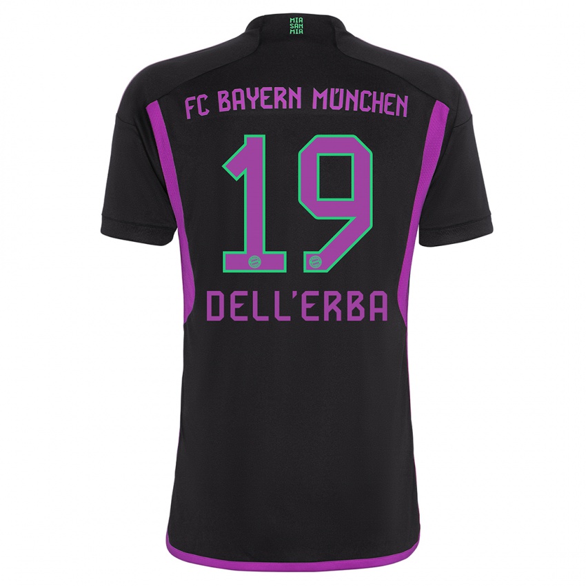 Damen Davide Dell'erba #19 Schwarz Auswärtstrikot Trikot 2023/24 T-Shirt Schweiz